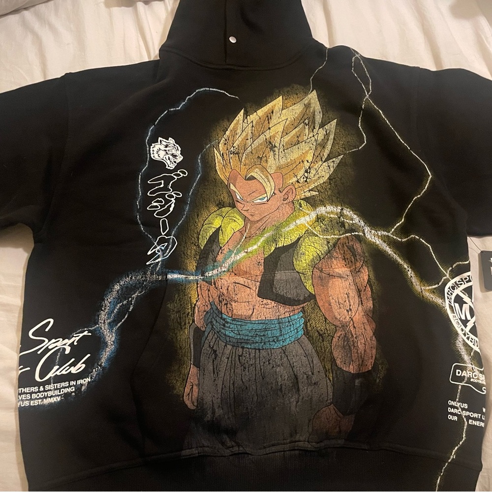 Black Dragon Ball Z Hoodie with Graphic Print